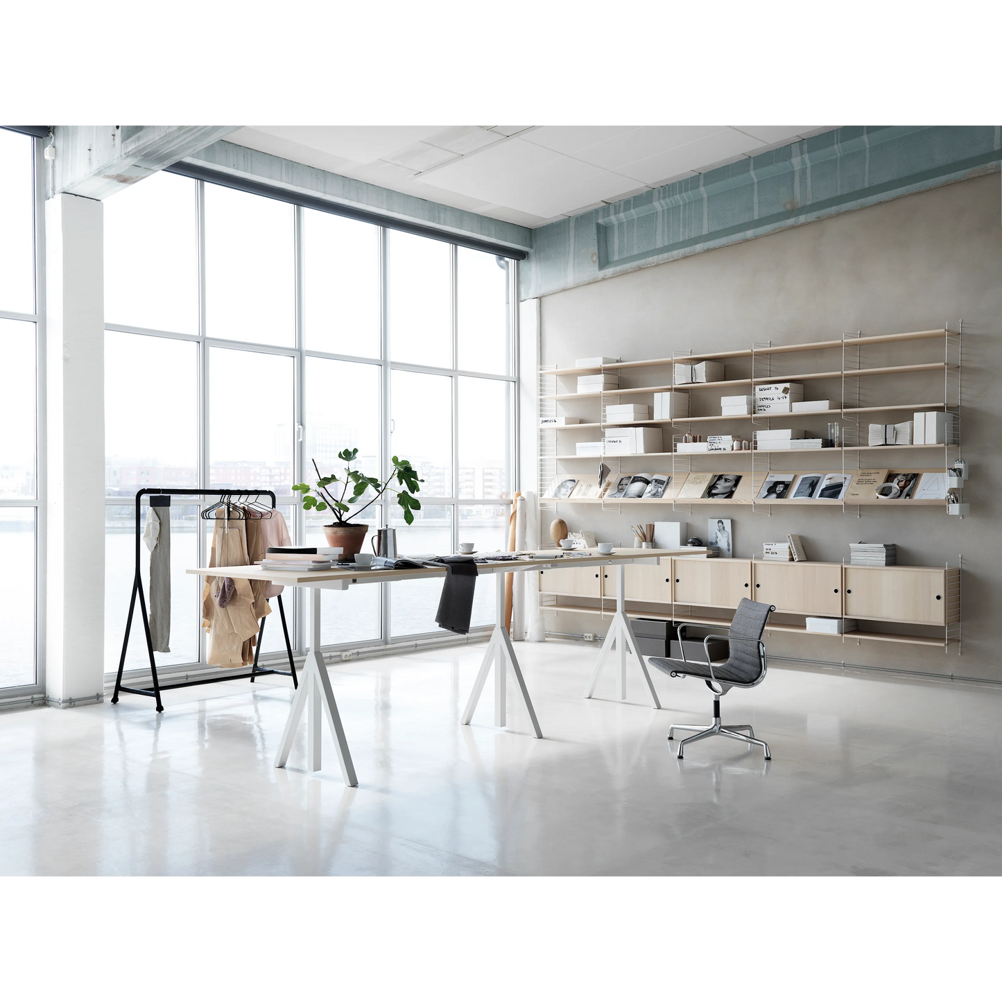 Height-adjustable conference tables 360x90 White - image 2