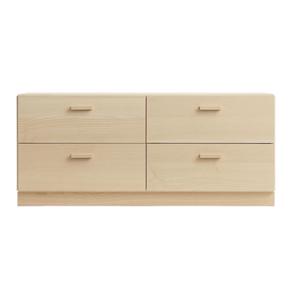 Relief Chest of drawers, low Ash/Ash