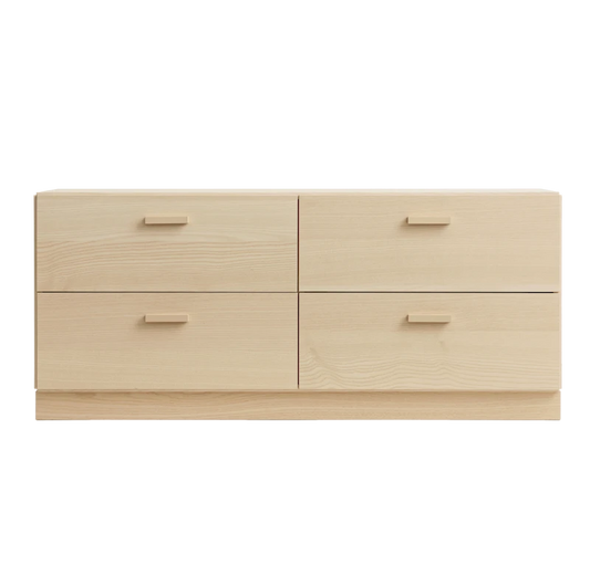 Relief Chest of drawers, low Ash/Ash