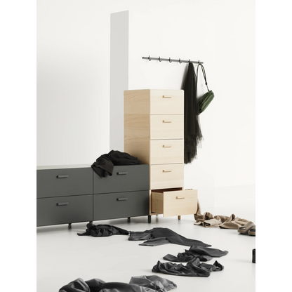 One low and one tall Relief drawer with legs Grey - image 2