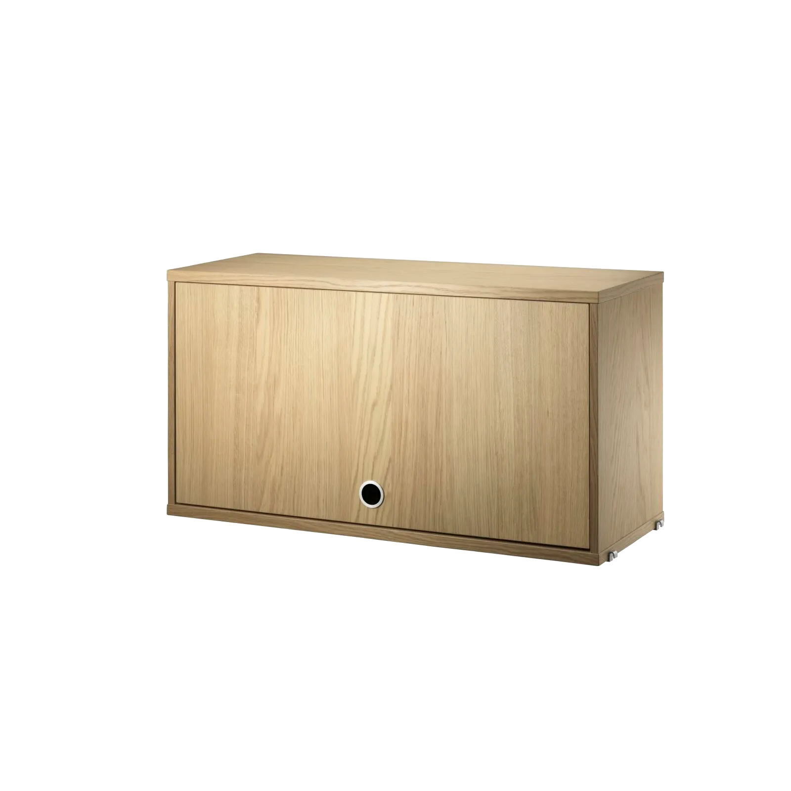 Cabinet with flip door - W78 x D30 x H42, Oak - image 3