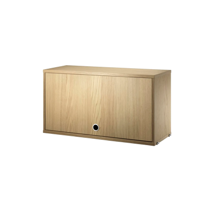 Cabinet with flip door - W78 x D30 x H42, Oak - image 3