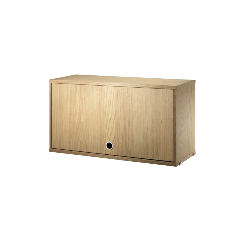 Cabinet with flip door - W78 x D30 x H42, Oak