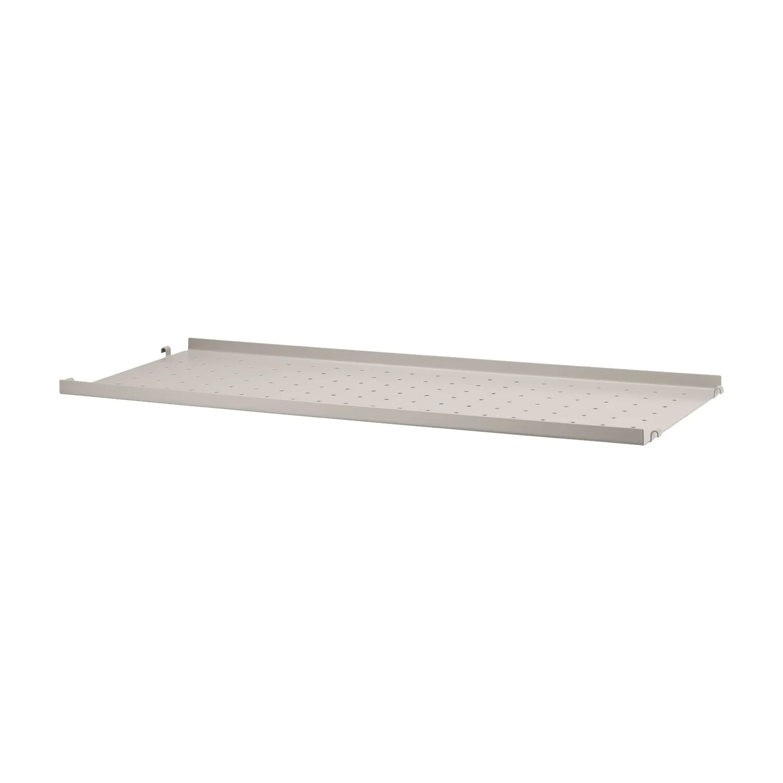 Metal shelf low edge - W78 x D30, Beige - image 4