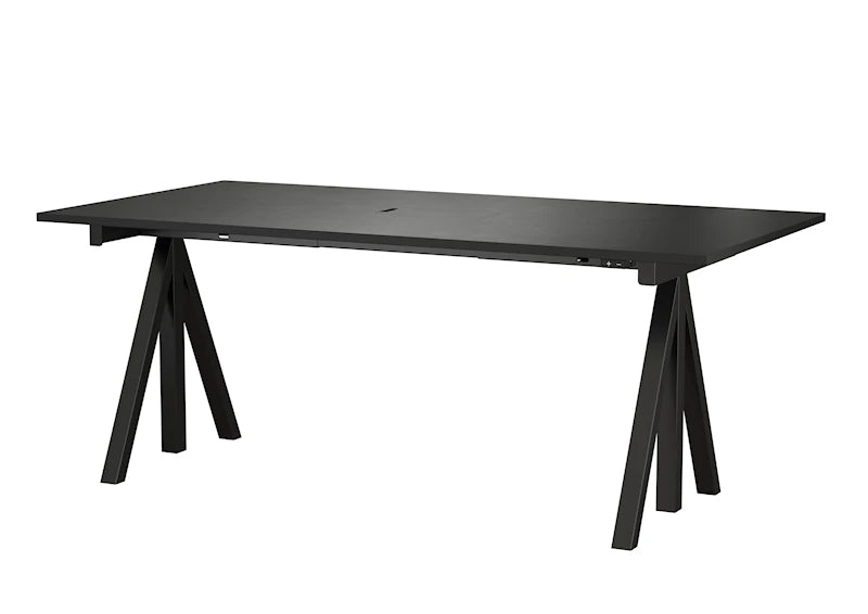 Height-adjustable work desk 180x90 Black