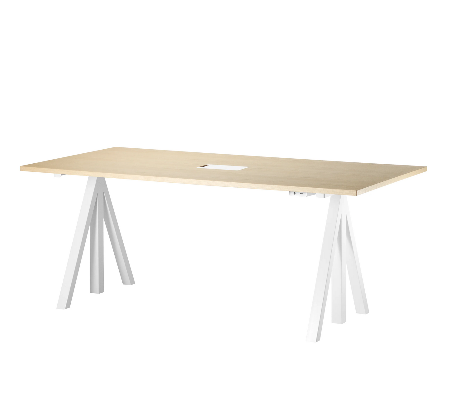 Height-adjustable work desk 180x90 White/Ash - image 3