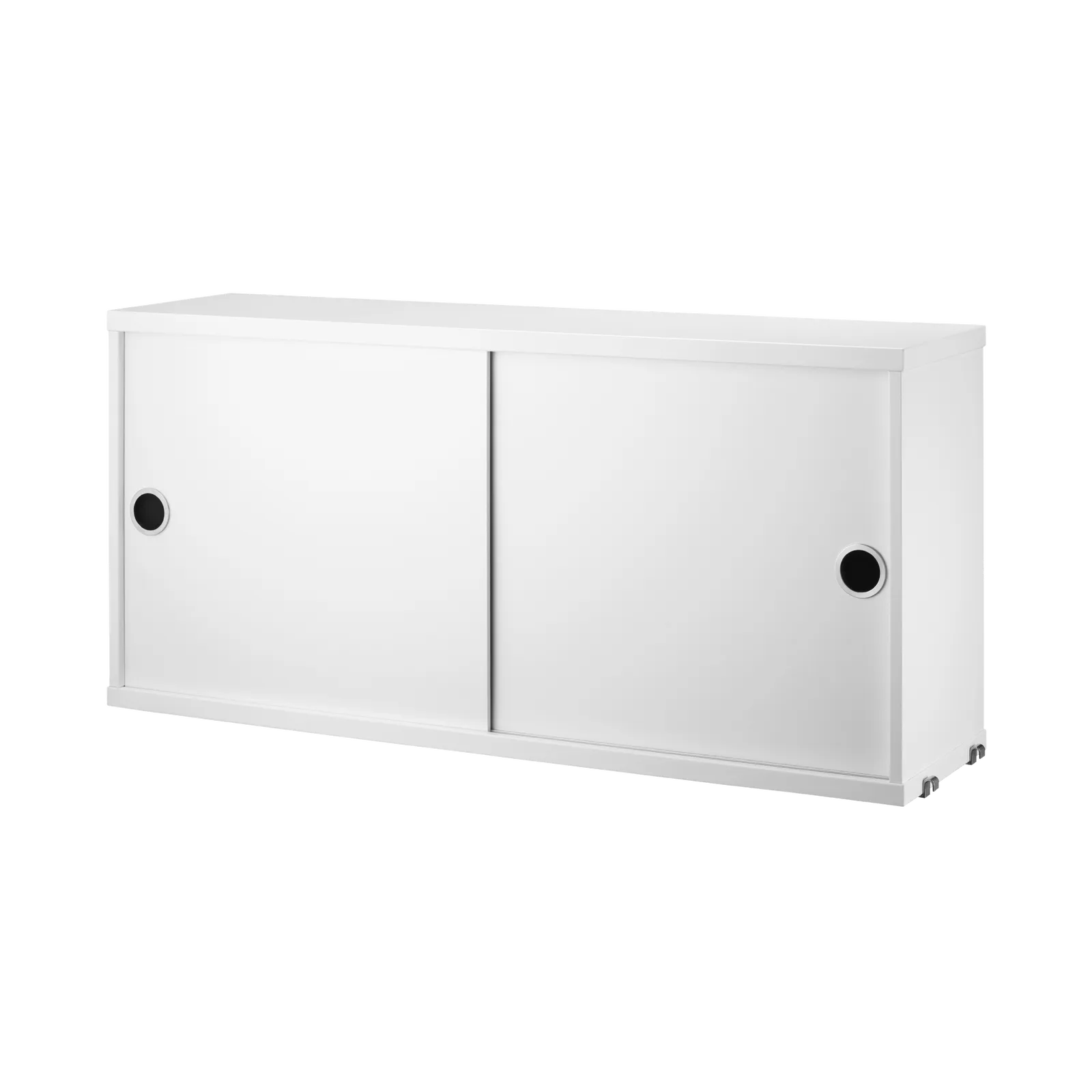 Cabinet with sliding door - W78 x D20 x H37, White - image 3