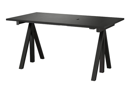 Height-adjustable work desk 140x78 Black