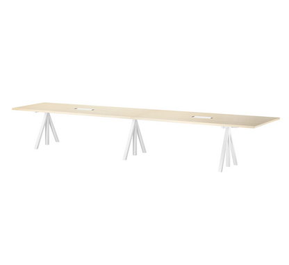 Height-adjustable conference tables 360x90 White/Ash - image 3
