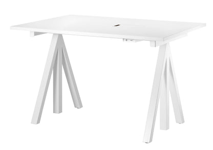 Height-adjustable work desk 120x78 White/White laminate - image 3