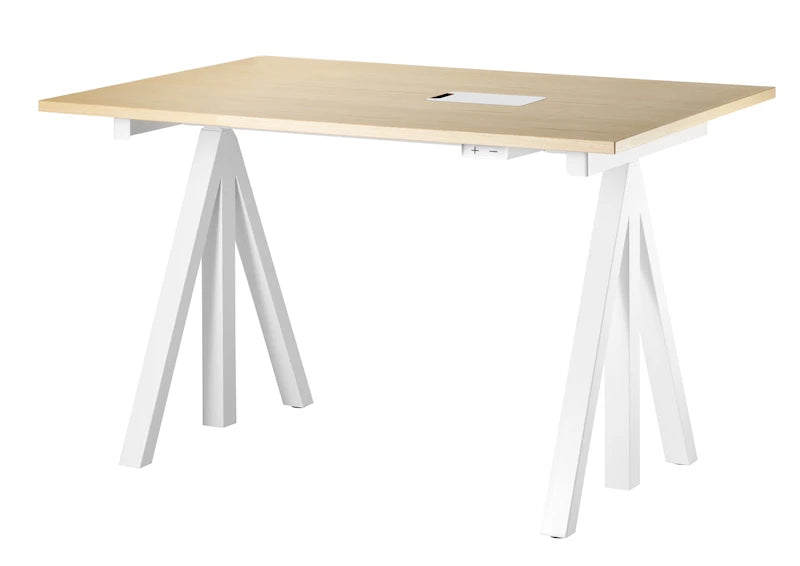 Height-adjustable work desk 120x78 White/Ash
