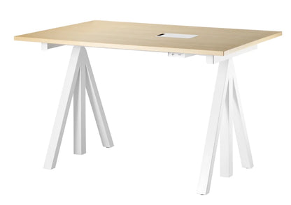 Height-adjustable work desk 120x78 White/Ash