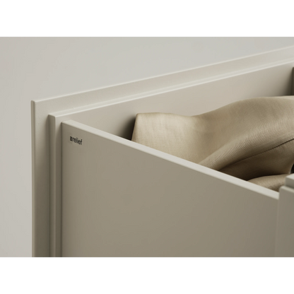 One low and one tall Relief drawer with legs Beige - image 2
