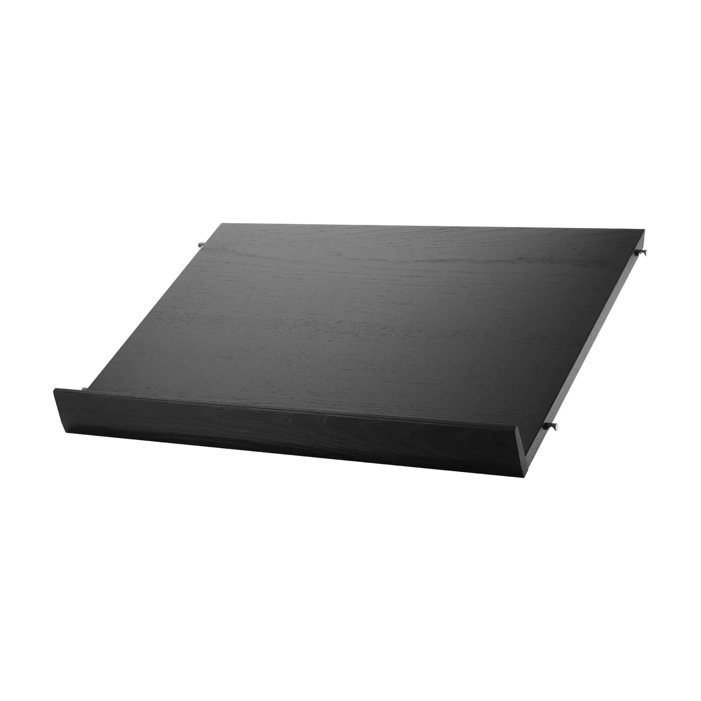 Magazine shelf solid - W58 x D30 x H15, Black stained ash - image 3