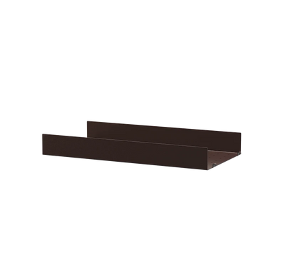 Metal shelf high edge - W58 x D20, Dark brown