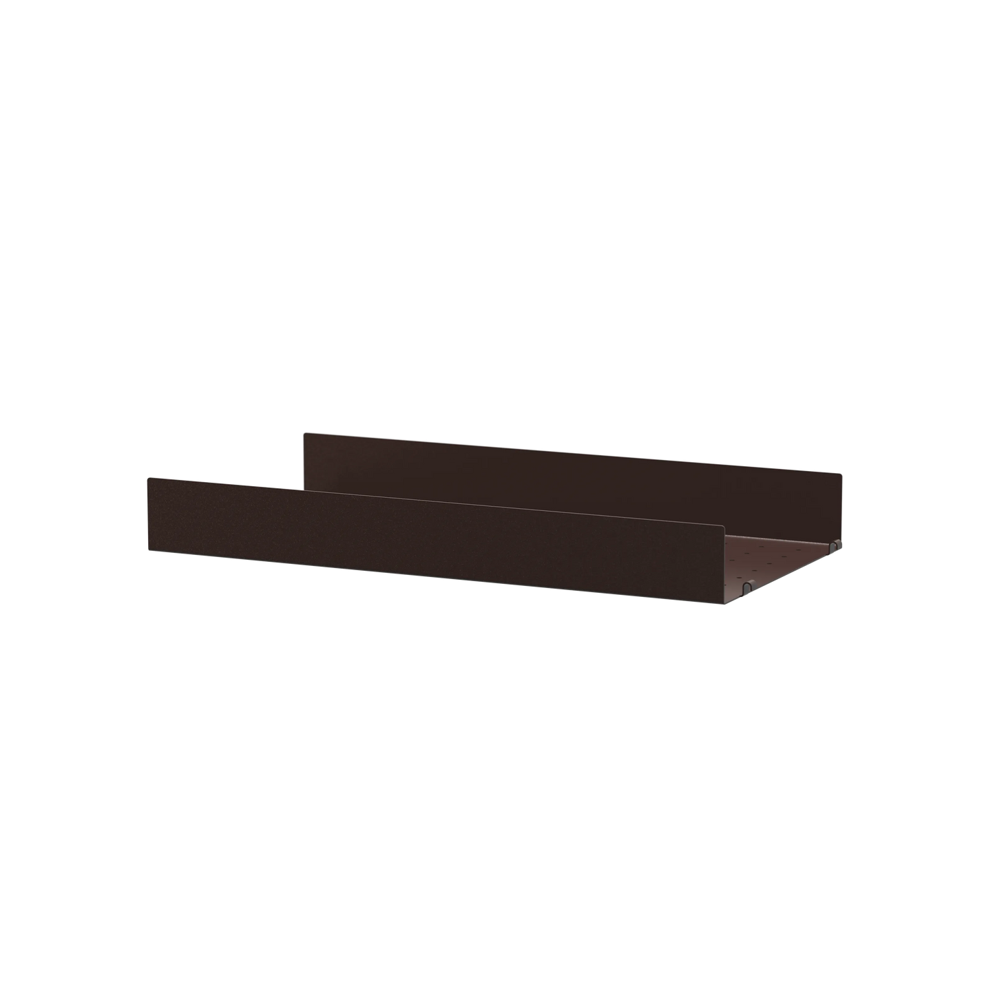 Metal shelf high edge - W58 x D20, Dark brown - image 2