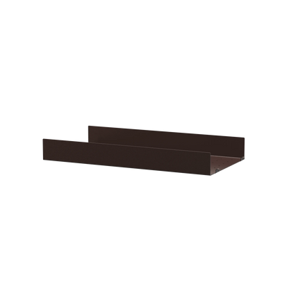 Metal shelf high edge - W58 x D20, Dark brown - image 2