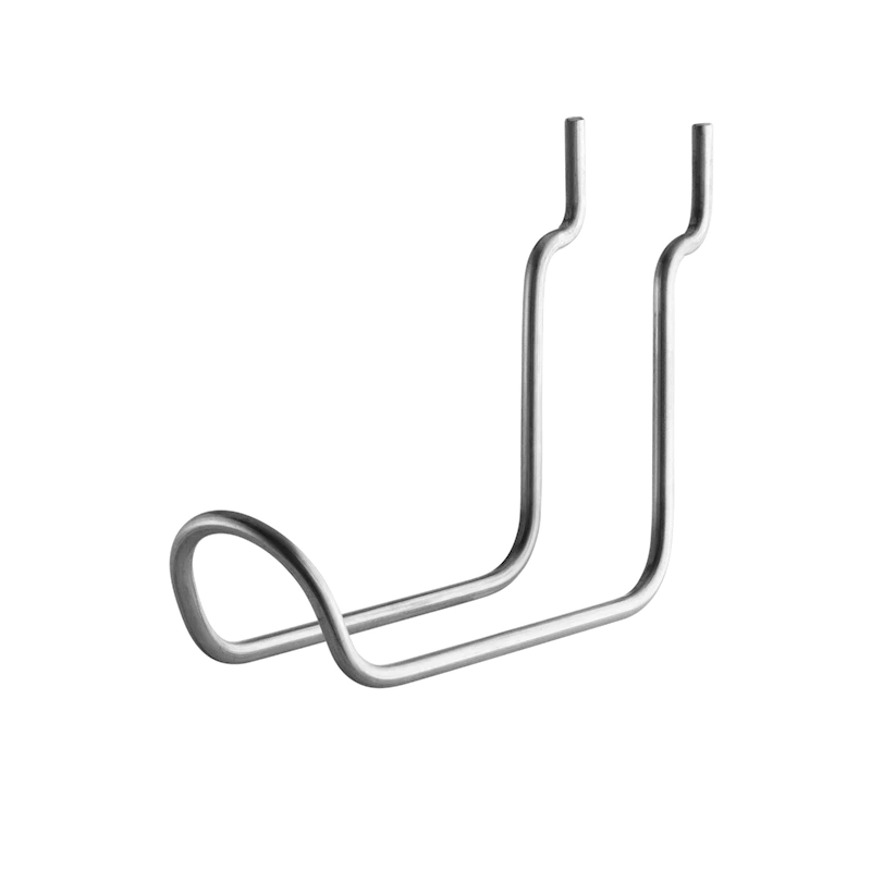 Vertical double hook - D11.5 x H10, Stainless steel, 2-pack