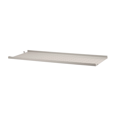Metal shelf low edge - W78 x D30, Beige