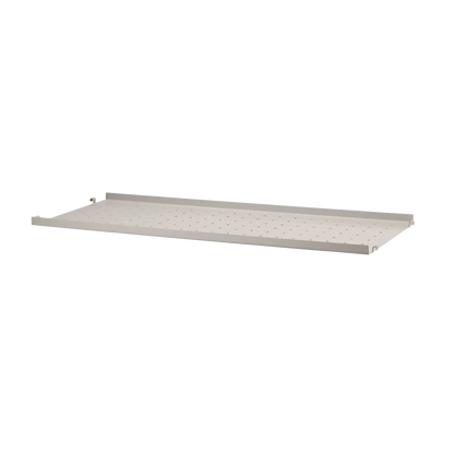 Metal shelf low edge - W78 x D30, Beige - image 3