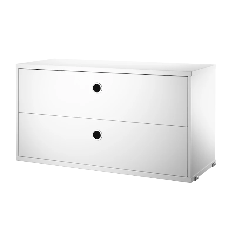 Chest of drawers - W78 x D30 x H42, White