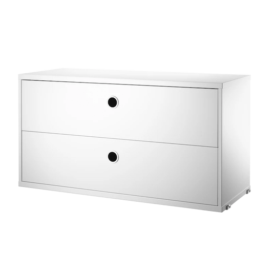 Chest of drawers - W78 x D30 x H42, White