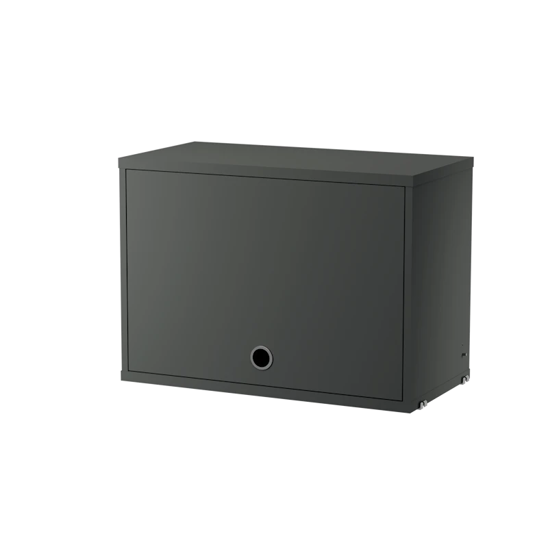 Cabinet with flip door - W58 x D30 x H42, Dark grey