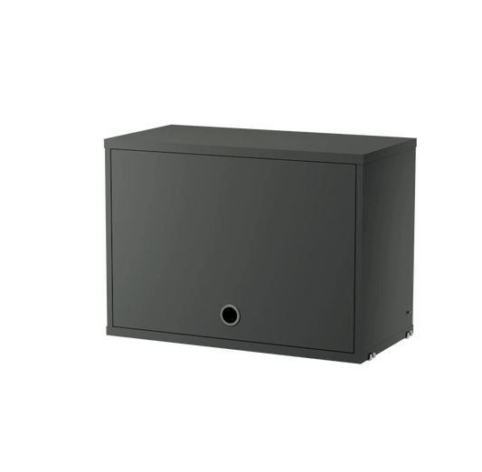 Cabinet with flip door - W58 x D30 x H42, Dark grey