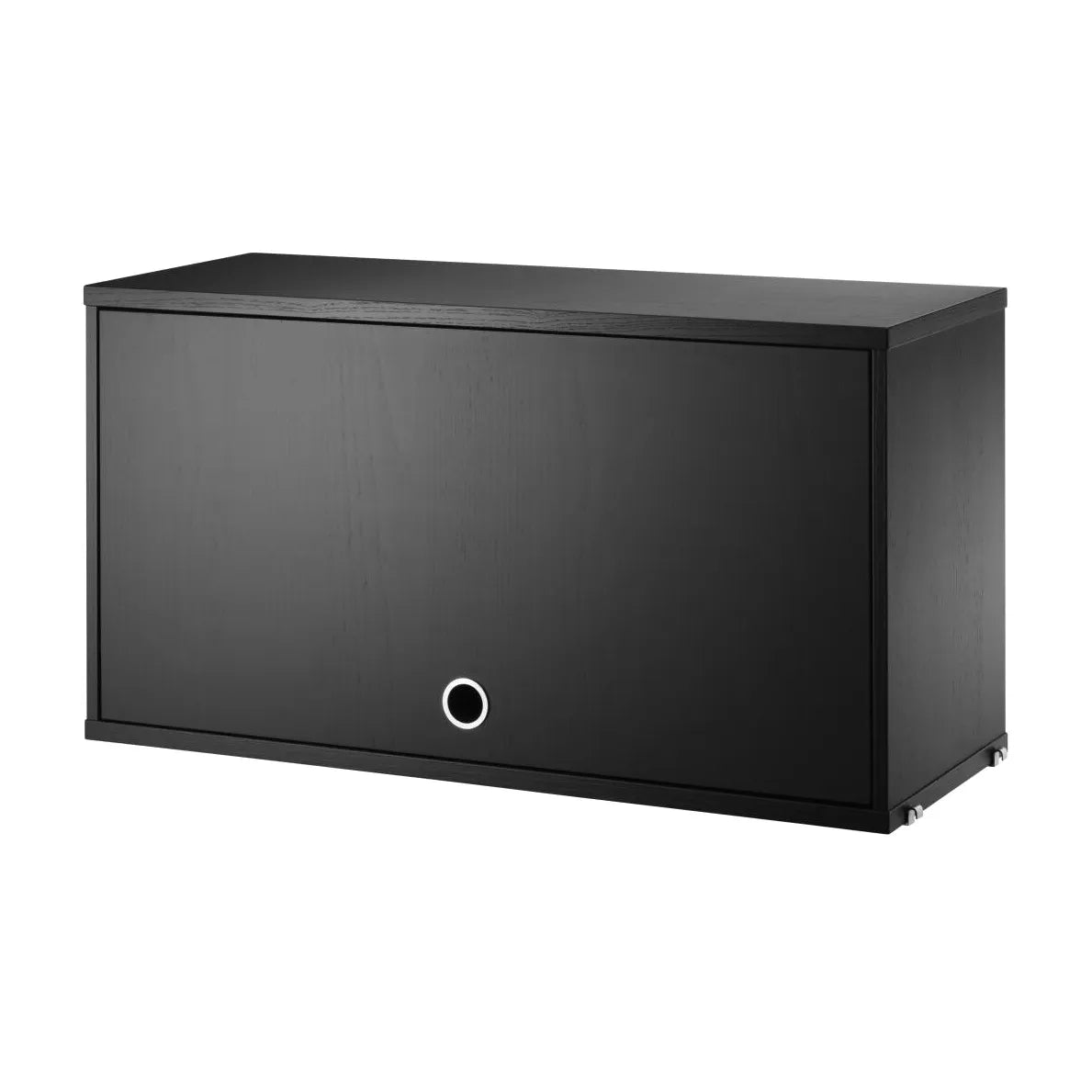 Cabinet with flip door - W78 x D30 x H42, Black stained ash - image 4