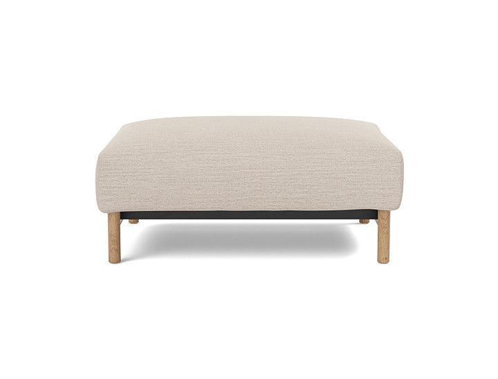 Malloy Wood Ottoman - angle 3