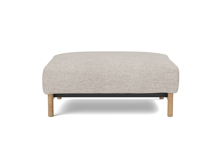 Malloy Wood Ottoman - angle 3