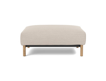 Malloy Wood Ottoman - angle 3