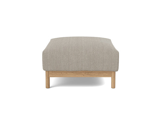Malloy Wood Ottoman - angle 2