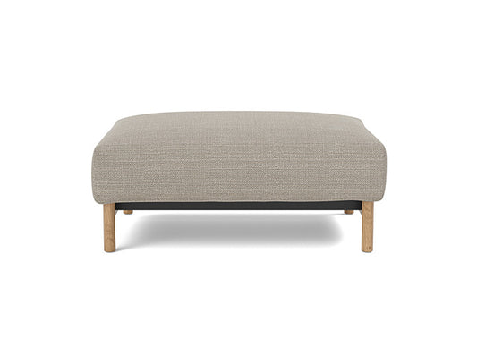 Malloy Wood Ottoman - angle 1