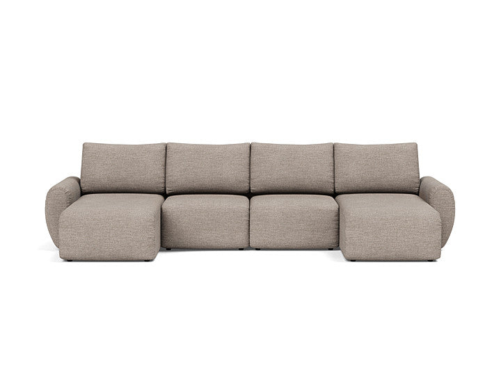 Norum Sofa Bed U-shape With Curve Arms - variant image