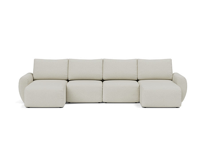 Norum Sofa Bed U-shape With Curve Arms - variant image