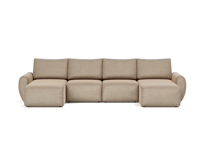 Norum Sofa Bed U-shape With Curve Arms - variant image