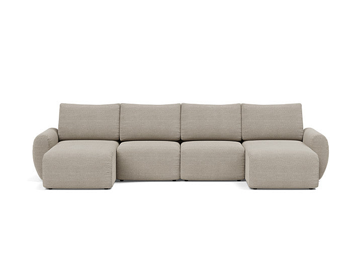 Norum Sofa Bed U-shape With Curve Arms - variant image