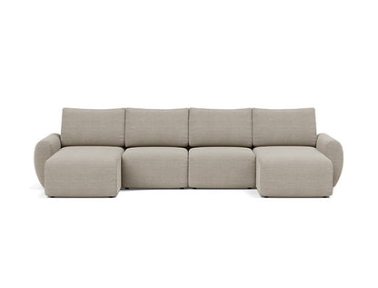 Norum Sofa Bed U-shape With Curve Arms - variant image