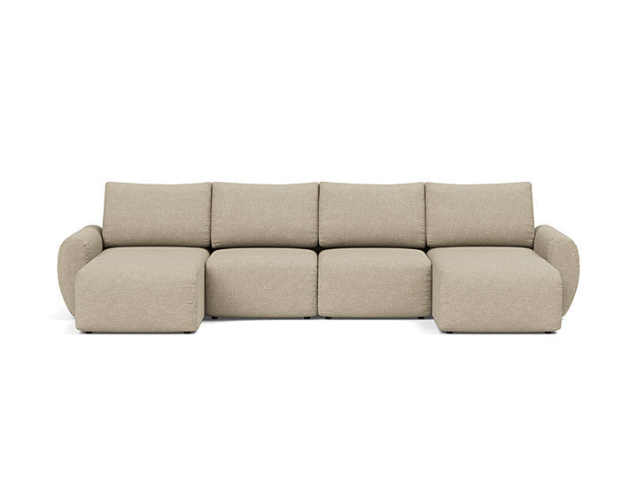 Norum Sofa Bed U-shape With Curve Arms - variant image