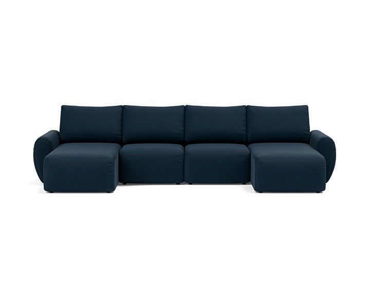 Norum Sofa Bed U-shape With Curve Arms - variant image