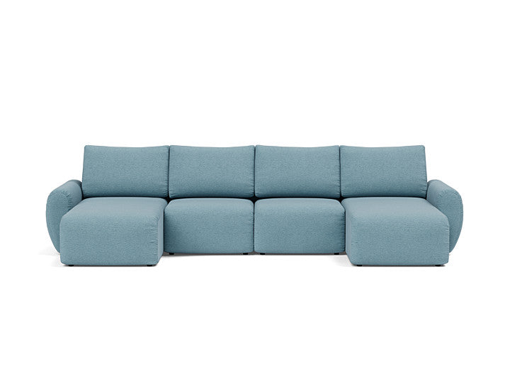 Norum Sofa Bed U-shape With Curve Arms - variant image