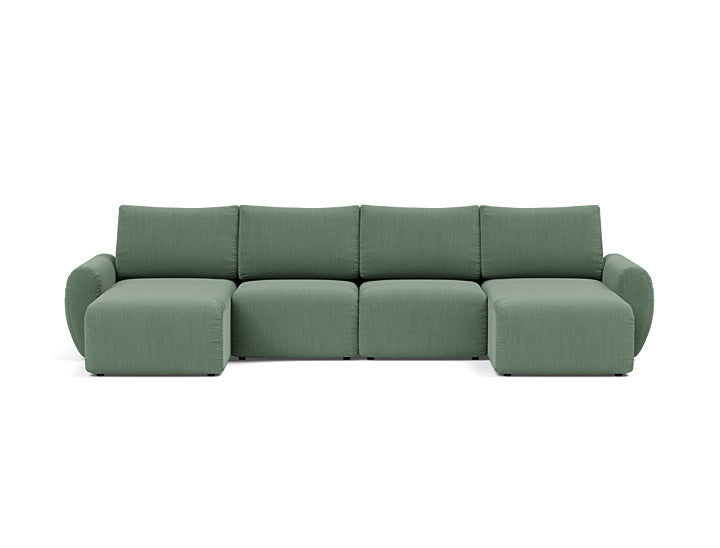 Norum Sofa Bed U-shape With Curve Arms - variant image