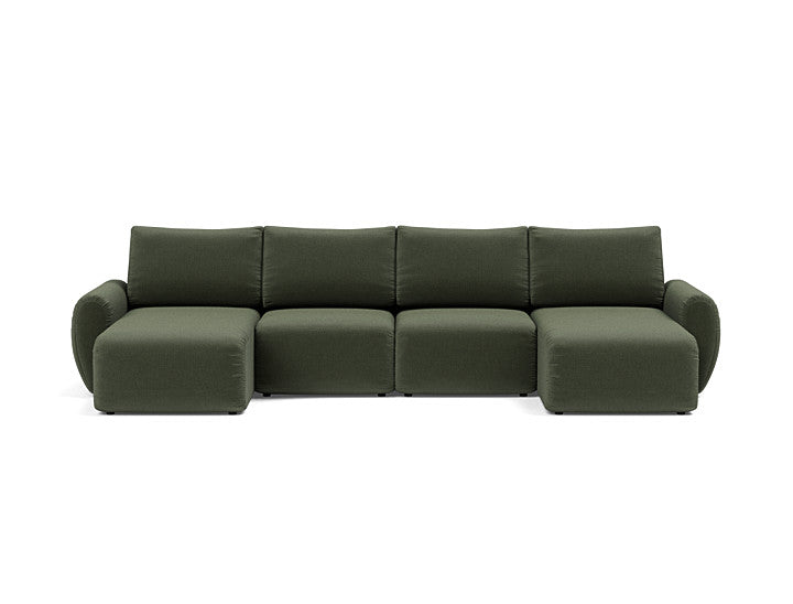 Norum Sofa Bed U-shape With Curve Arms - variant image