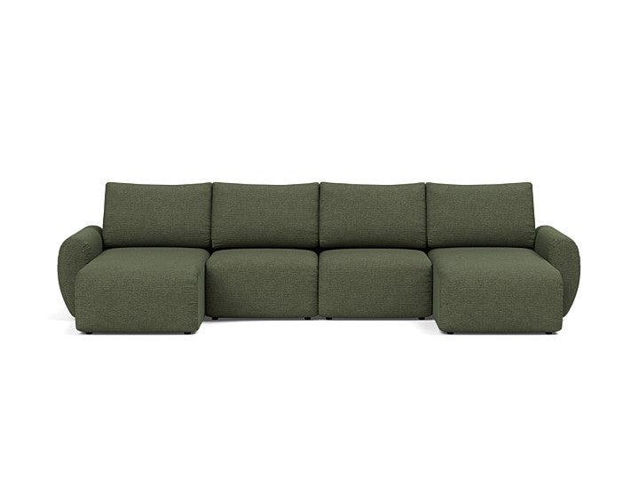 Norum Sofa Bed U-shape With Curve Arms - variant image