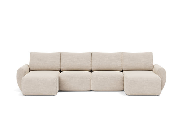Norum Sofa Bed U-shape With Curve Arms - variant image