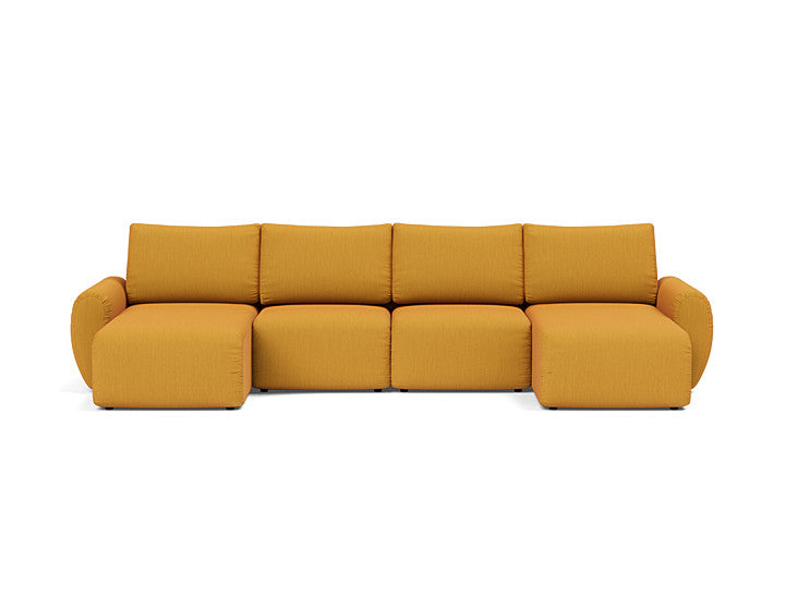 Norum Sofa Bed U-shape With Curve Arms - variant image