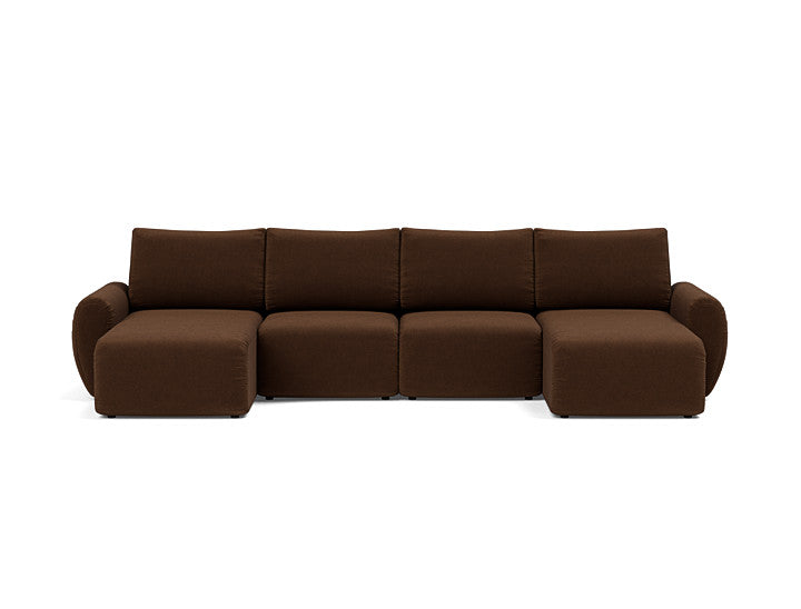 Norum Sofa Bed U-shape With Curve Arms - variant image