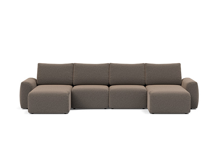Norum Sofa Bed U-shape With Chunky Arms - variant image