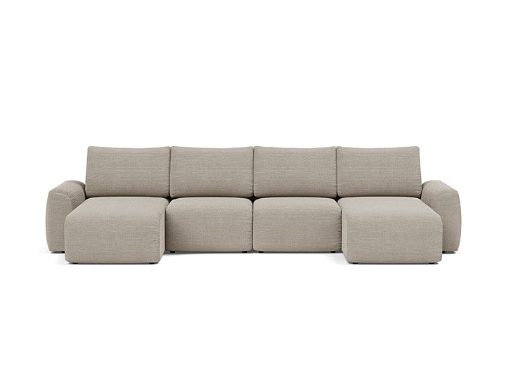 Norum Sofa Bed U-shape With Chunky Arms - variant image